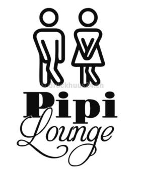 Pipi Lounge Türaufkleber 