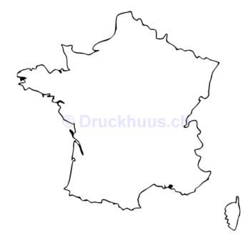 Karte Frankreich 