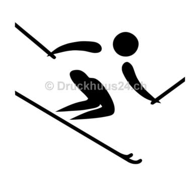 Skifahrer/-in Silhouette 