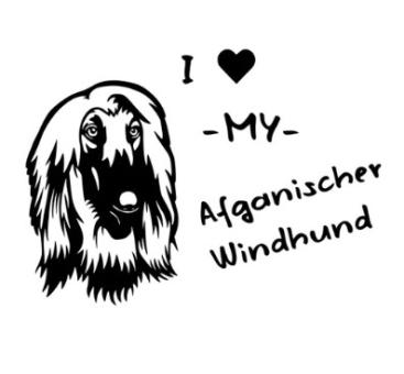 Afganischer Windhund I Love 